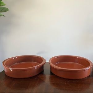 Auricchio Rega Breda-Spain Terracotta Dish Mold Bakeware 6"x1.5"  Set of 2